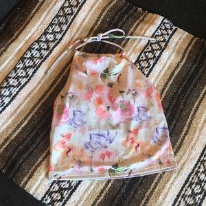 NWOT KJ Floral Swim Top